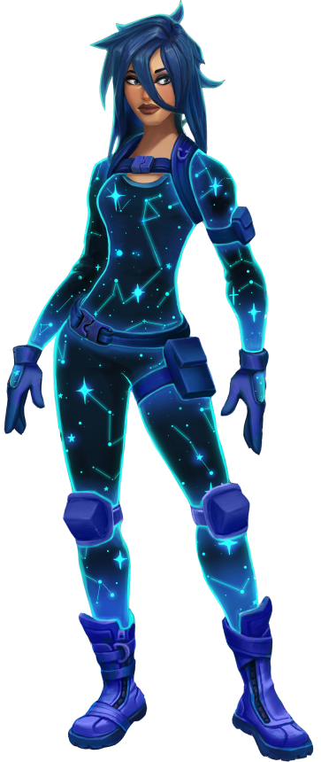Blue Raz style using the colors from the original genie skin concept by  Kevuru Games : r/FortNiteBR