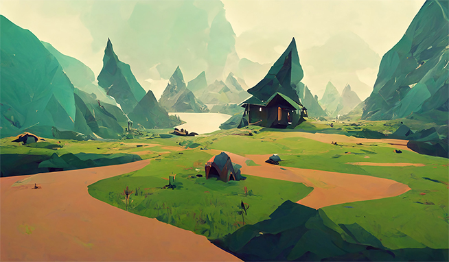 Low poly graphics in games