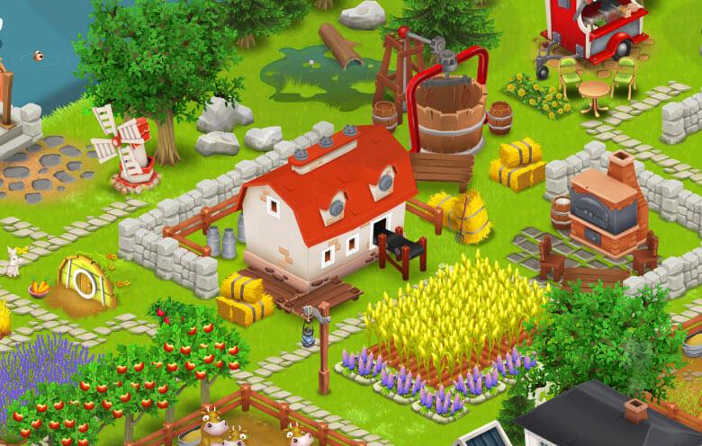 Hay Day isometric game example