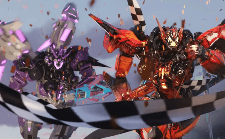 two robots running in metaverse