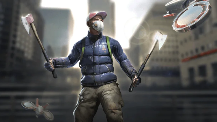 man with axe realistic