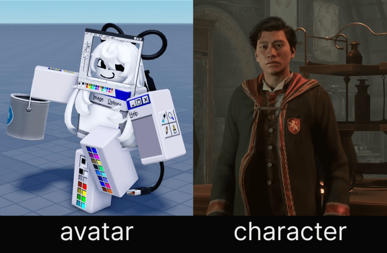 avatar vs character